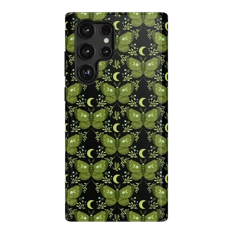 Mystic Moths | Green Twilight Case Phone Case get.casely Essential Galaxy S22 Ultra 