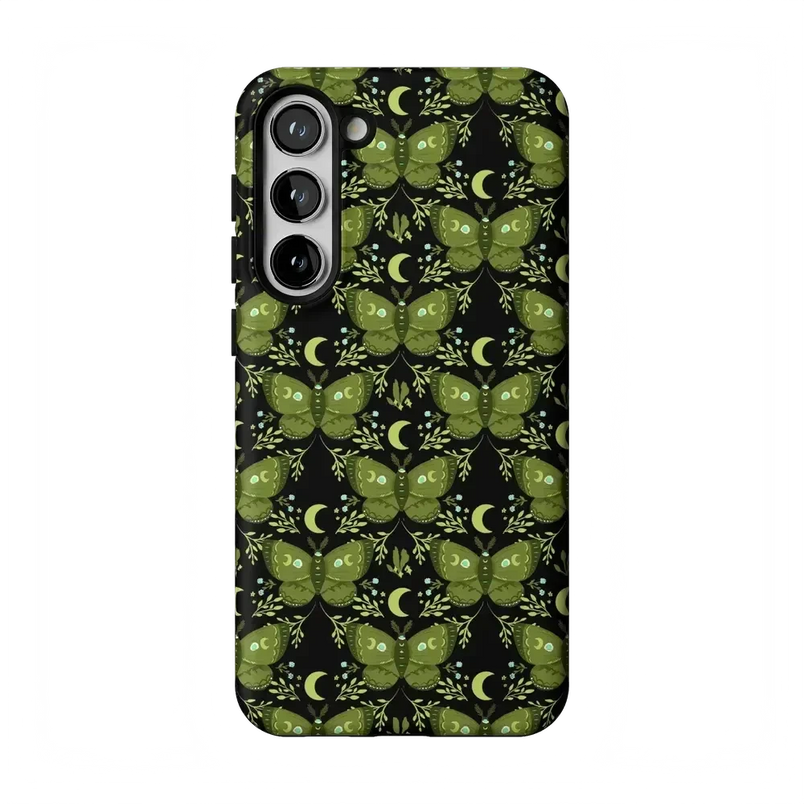 Mystic Moths | Green Twilight Case Phone Case get.casely Essential Galaxy S23 Plus 