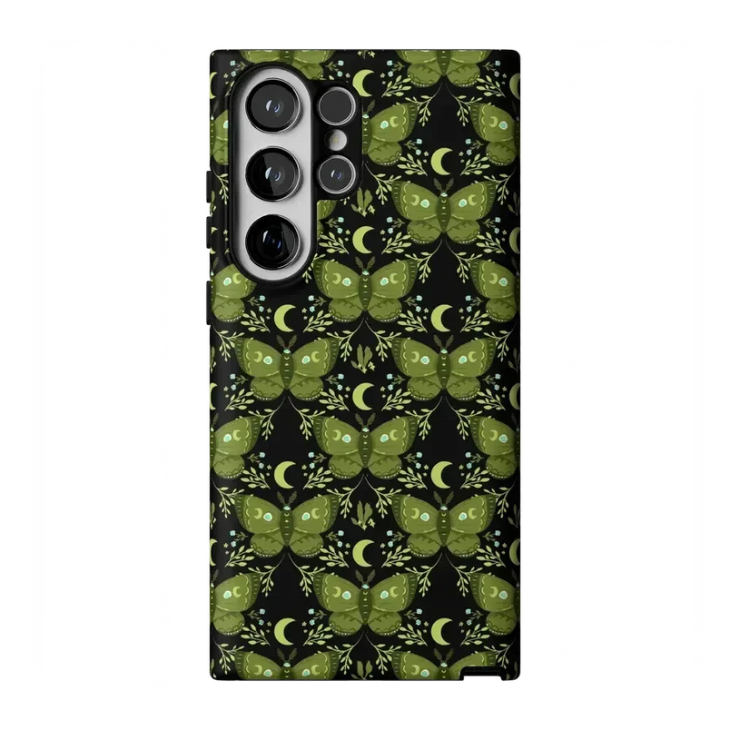 Mystic Moths | Green Twilight Case Phone Case get.casely Essential Galaxy S23 Ultra 