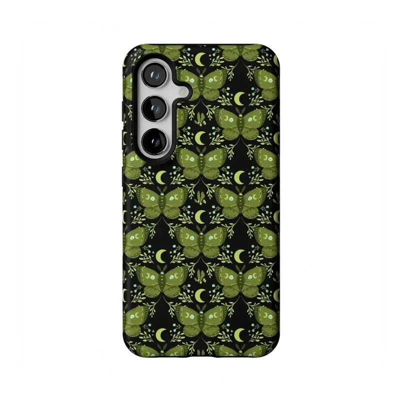 Mystic Moths | Green Twilight Case Phone Case get.casely Essential Galaxy S24 