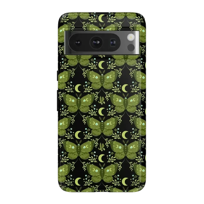 Mystic Moths | Green Twilight Case Phone Case get.casely Essential Google Pixel 8 Pro 