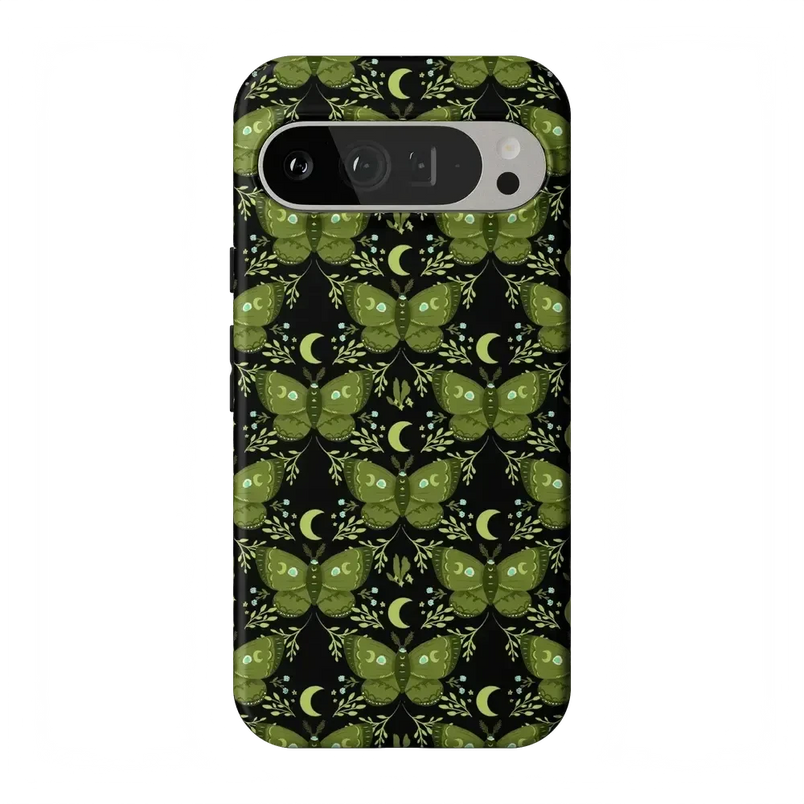 Mystic Moths | Green Twilight Case Phone Case get.casely Essential Google Pixel 9 Pro XL 