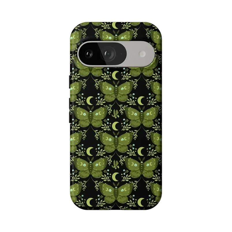 Mystic Moths | Green Twilight Case Phone Case get.casely Essential Google Pixel 9 