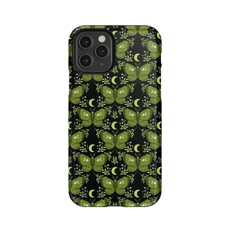 Mystic Moths | Green Twilight Case Phone Case get.casely Essential iPhone 11 Pro 