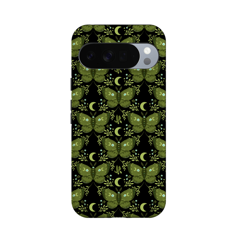 Mystic Moths | Green Twilight Case Phone Case get.casely Essential + MagSafe® Google Pixel 10 Pro XL 