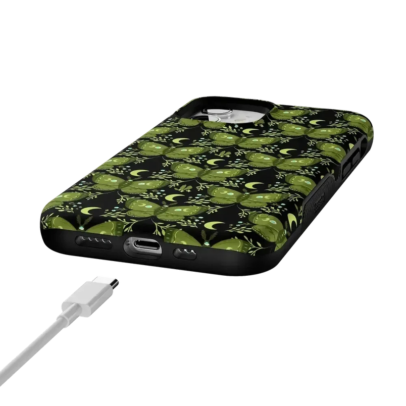 Mystic Moths | Green Twilight Case Phone Case get.casely 
