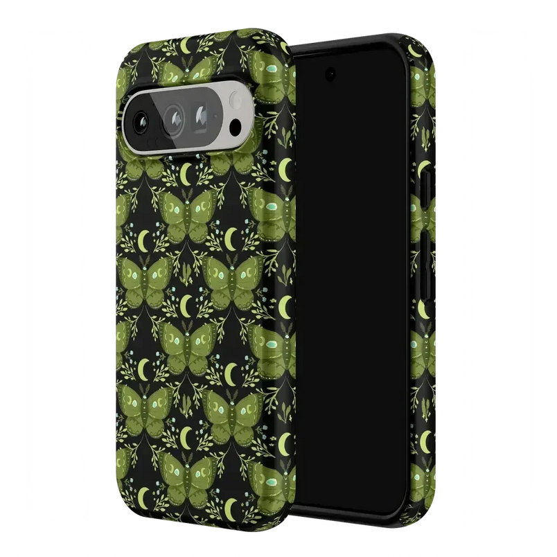 Mystic Moths | Green Twilight Case Phone Case get.casely 
