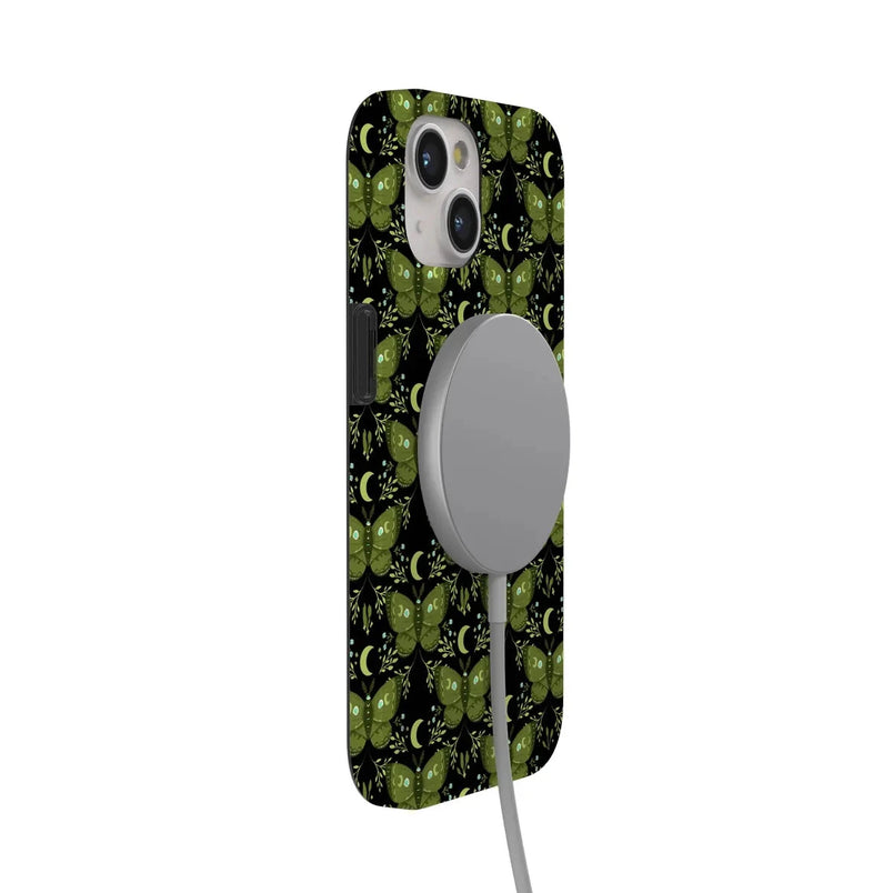 Mystic Moths | Green Twilight Case Phone Case get.casely 
