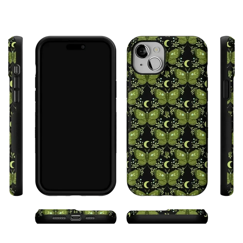 Mystic Moths | Green Twilight Case Phone Case get.casely 