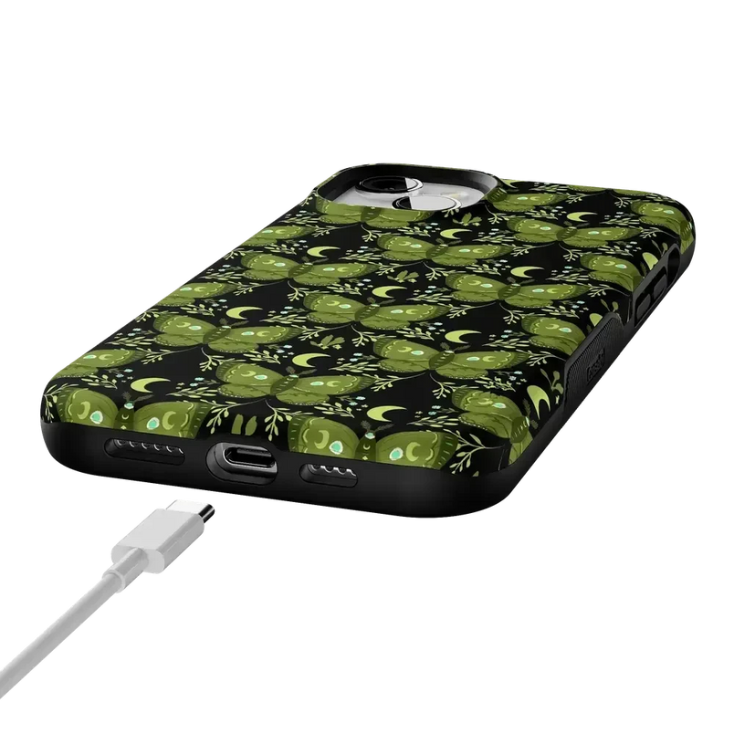 Mystic Moths | Green Twilight Case Phone Case get.casely 