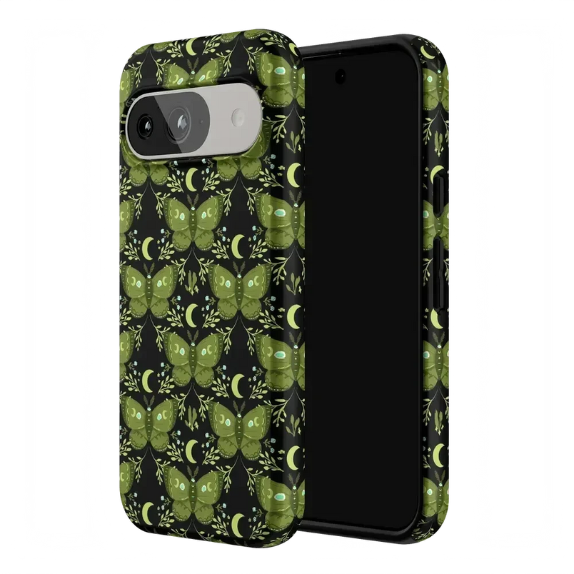 Mystic Moths | Green Twilight Case Phone Case get.casely 