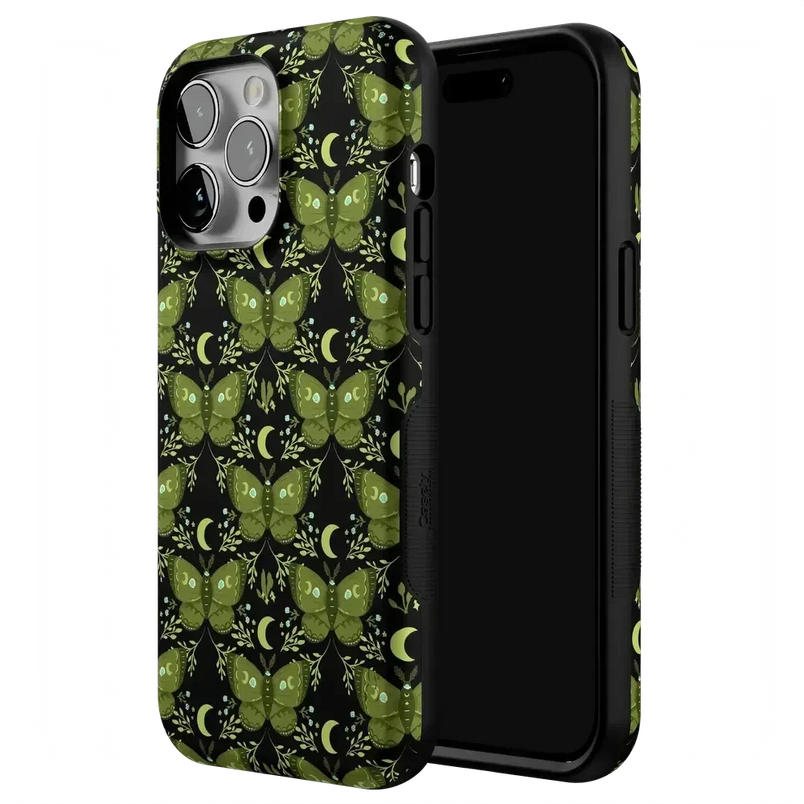 Mystic Moths | Green Twilight Case Phone Case get.casely 