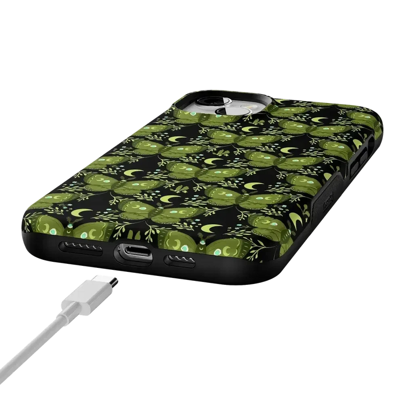 Mystic Moths | Green Twilight Case Phone Case get.casely 