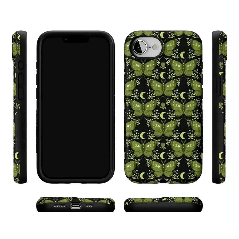 Mystic Moths | Green Twilight Case Phone Case get.casely 