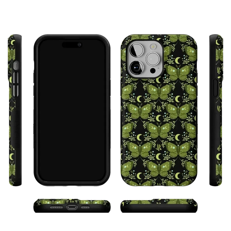 Mystic Moths | Green Twilight Case Phone Case get.casely 