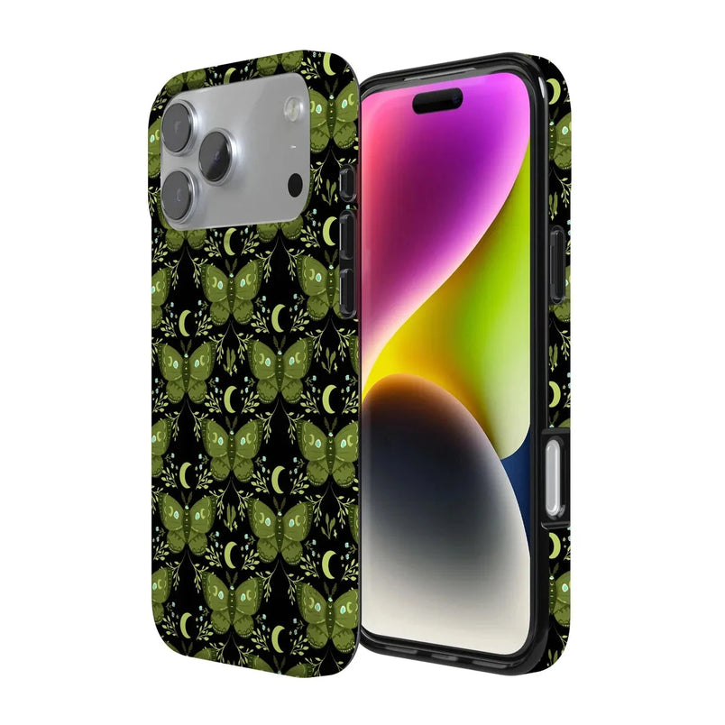 Mystic Moths | Green Twilight Case Phone Case get.casely 