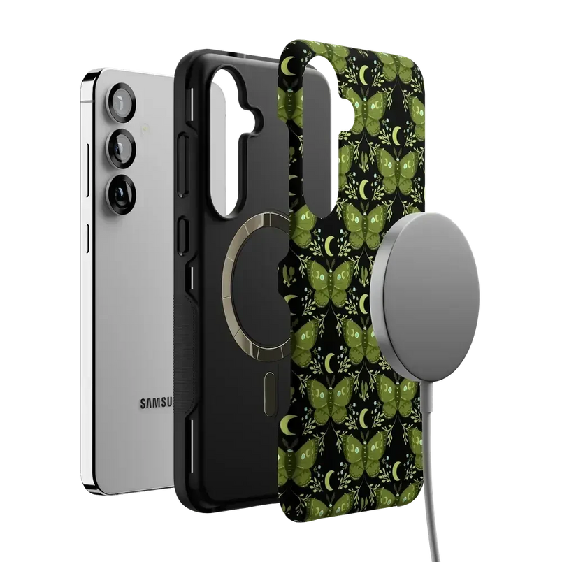 Mystic Moths | Green Twilight Case Phone Case get.casely 