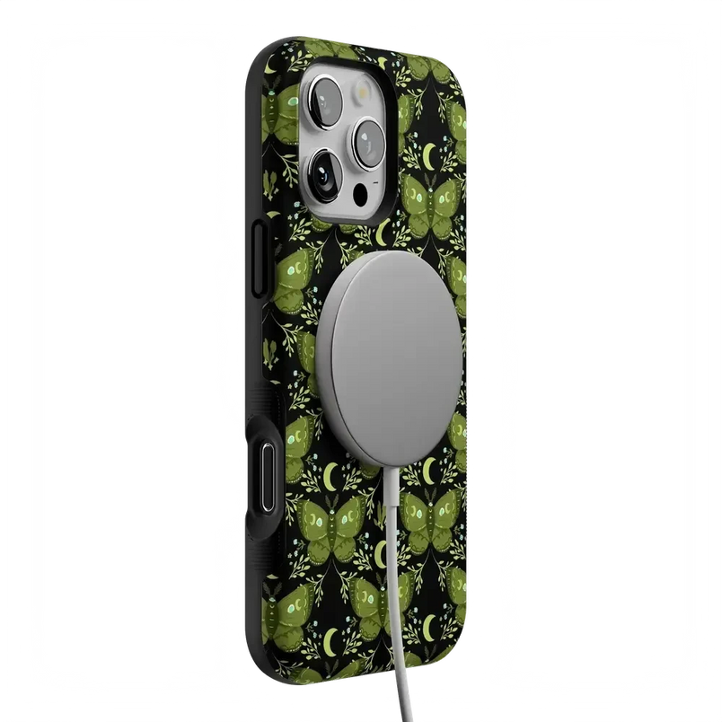 Mystic Moths | Green Twilight Case Phone Case get.casely 