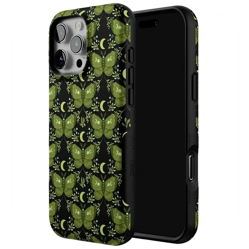 Mystic Moths | Green Twilight Case Phone Case get.casely 