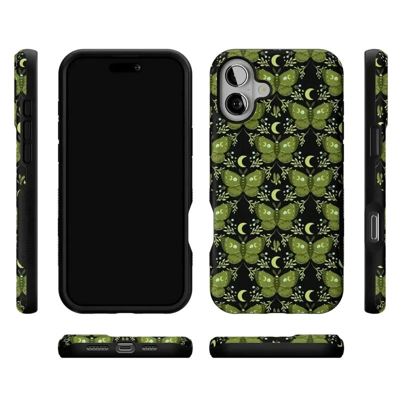 Mystic Moths | Green Twilight Case Phone Case get.casely 