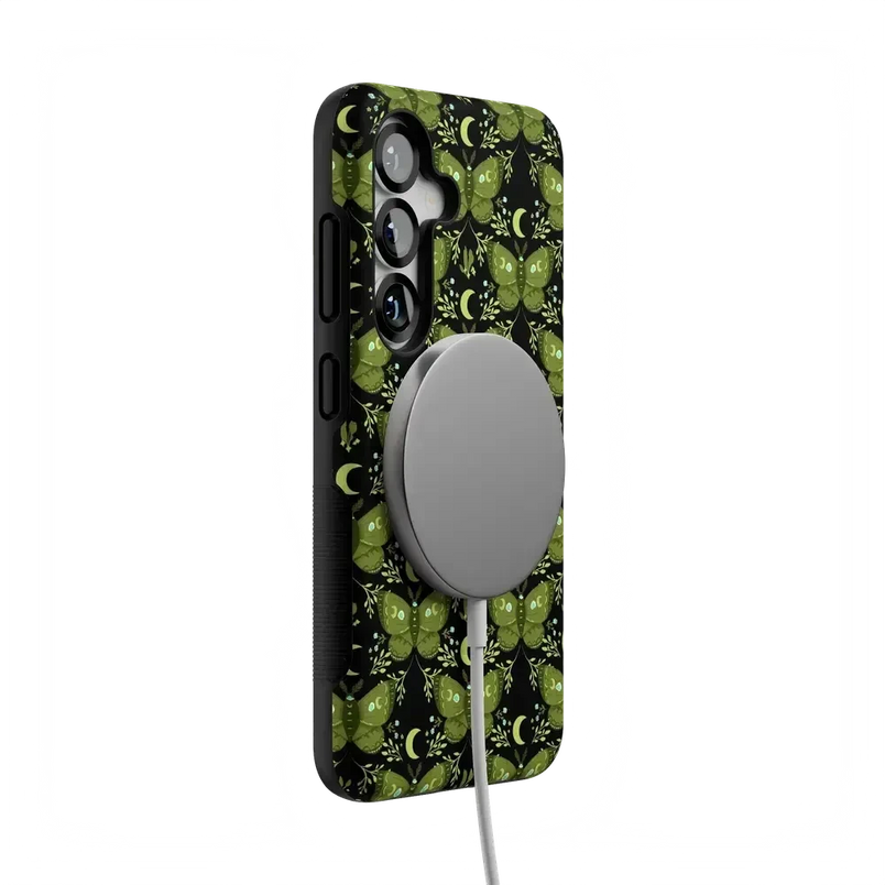 Mystic Moths | Green Twilight Case Phone Case get.casely 