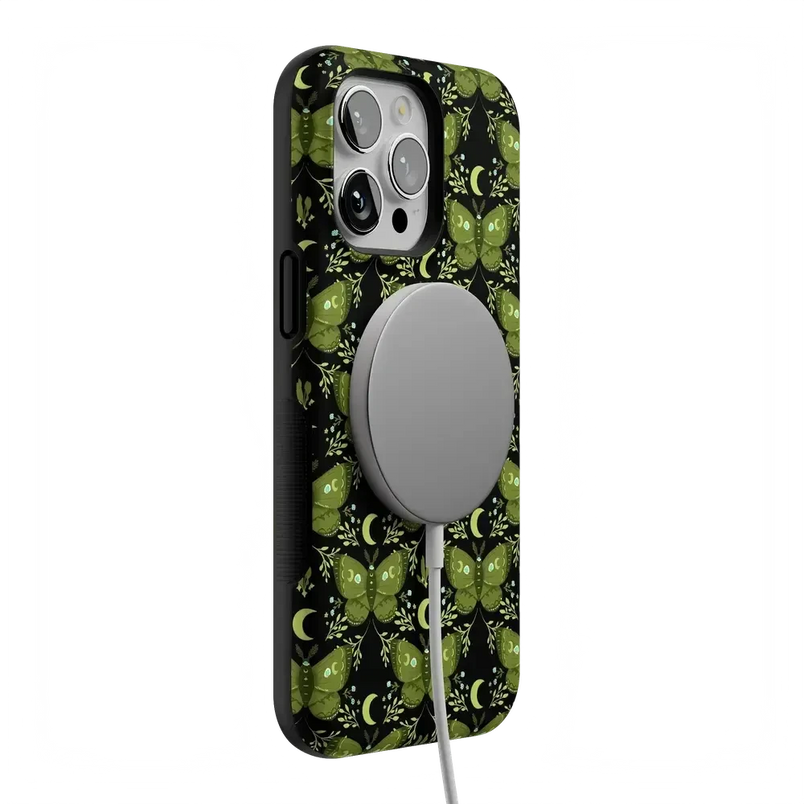 Mystic Moths | Green Twilight Case Phone Case get.casely 