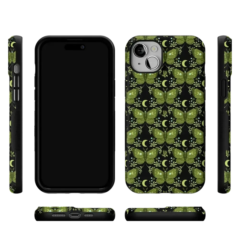 Mystic Moths | Green Twilight Case Phone Case get.casely 