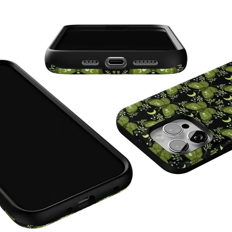 Mystic Moths | Green Twilight Case Phone Case get.casely 