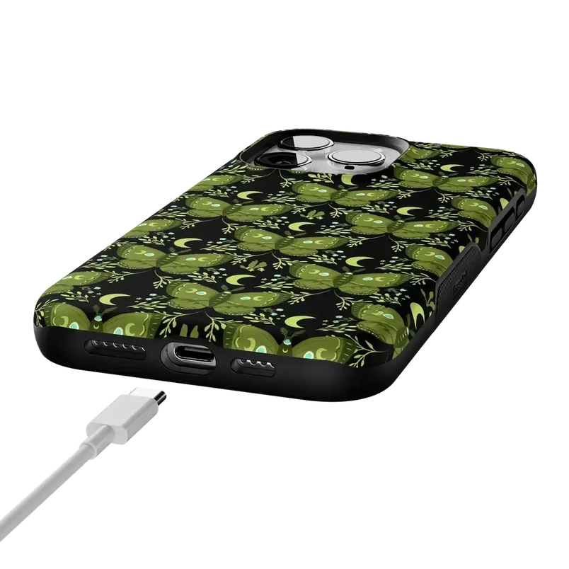 Mystic Moths | Green Twilight Case Phone Case get.casely 
