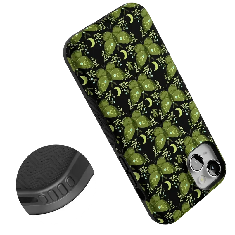 Mystic Moths | Green Twilight Case Phone Case get.casely 