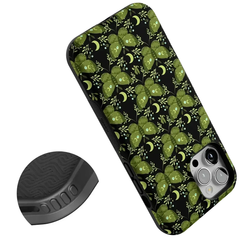 Mystic Moths | Green Twilight Case Phone Case get.casely 