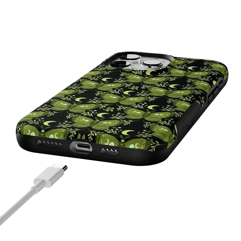 Mystic Moths | Green Twilight Case Phone Case get.casely 