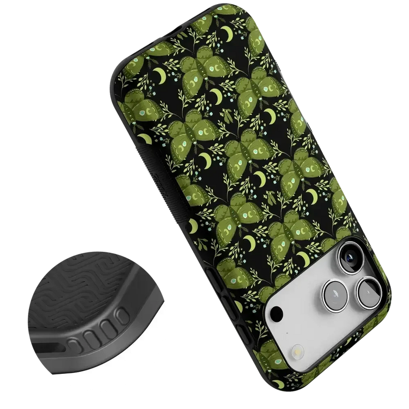 Mystic Moths | Green Twilight Case Phone Case get.casely 