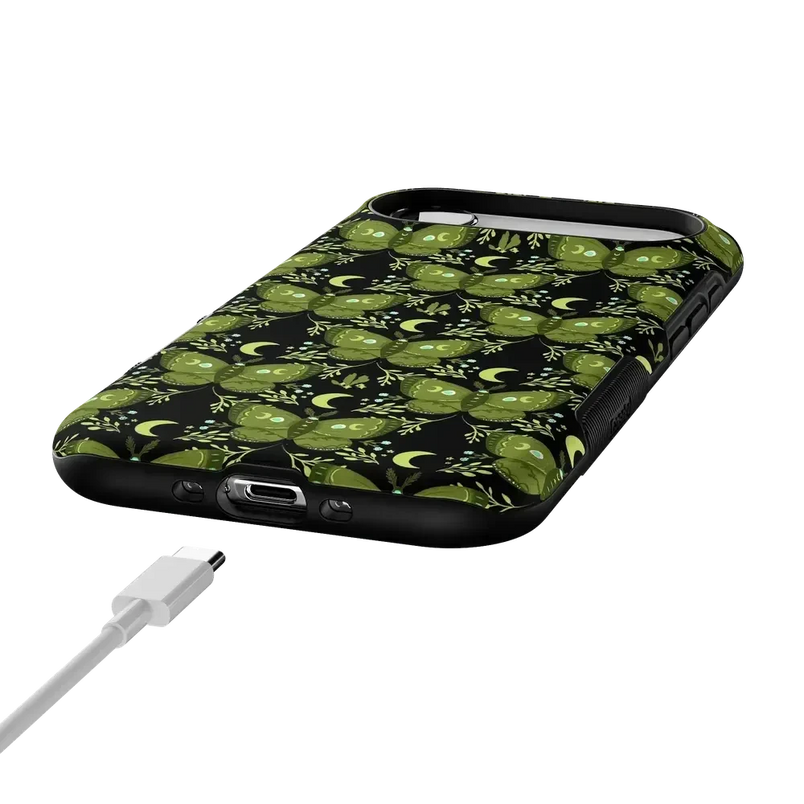 Mystic Moths | Green Twilight Case Phone Case get.casely 