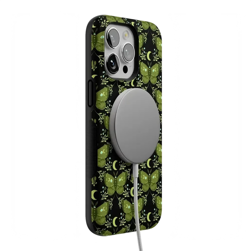 Mystic Moths | Green Twilight Case Phone Case get.casely 