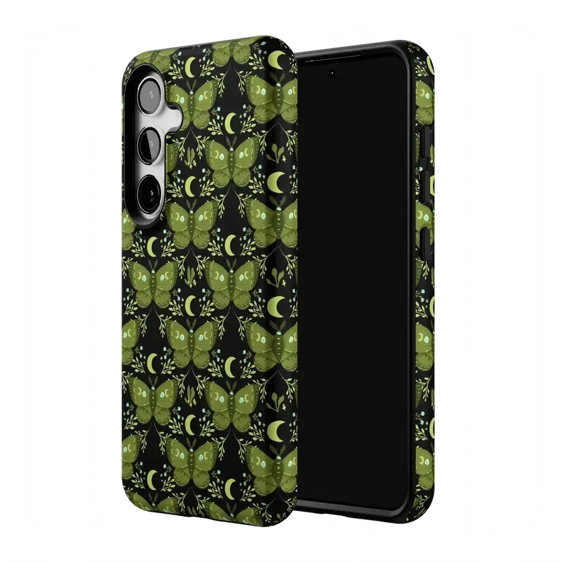 Mystic Moths | Green Twilight Case Phone Case get.casely 