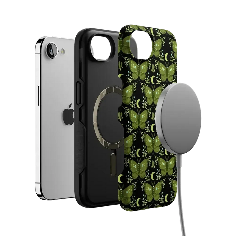 Mystic Moths | Green Twilight Case Phone Case get.casely 