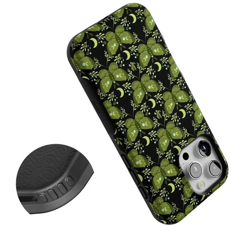 Mystic Moths | Green Twilight Case Phone Case get.casely 