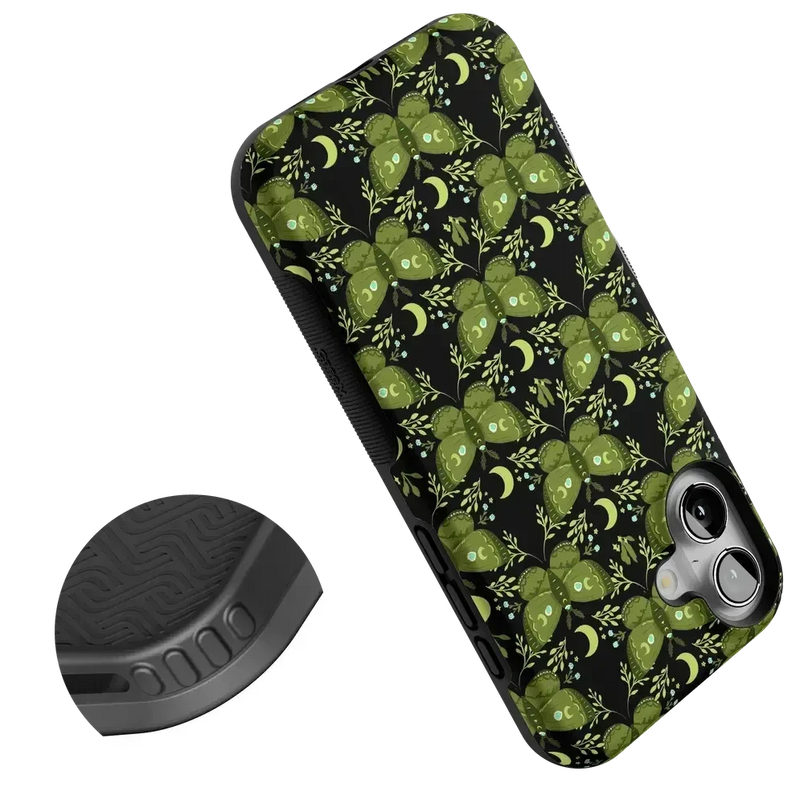 Mystic Moths | Green Twilight Case Phone Case get.casely 