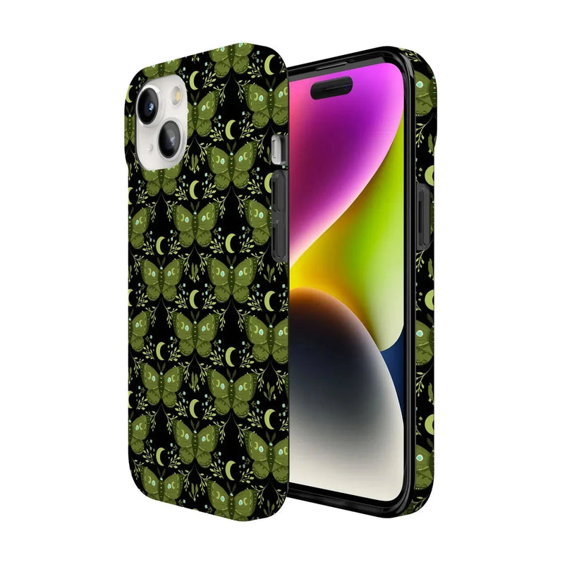 Mystic Moths | Green Twilight Case Phone Case get.casely 