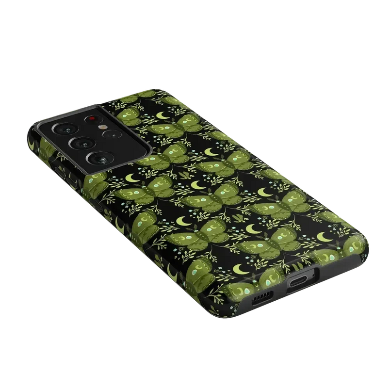 Mystic Moths | Green Twilight Case Phone Case get.casely 