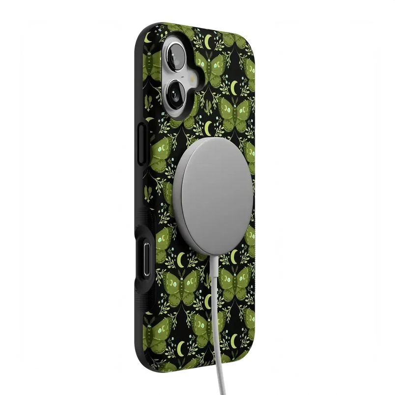 Mystic Moths | Green Twilight Case Phone Case get.casely 