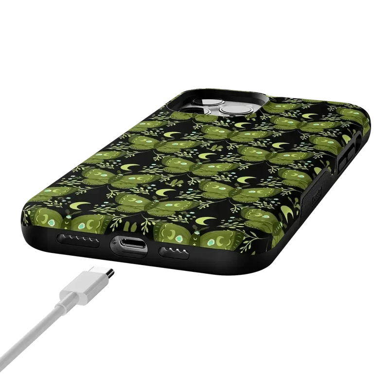 Mystic Moths | Green Twilight Case Phone Case get.casely 