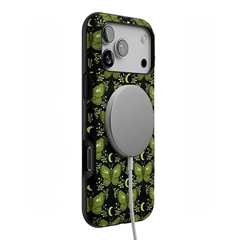 Mystic Moths | Green Twilight Case Phone Case get.casely 