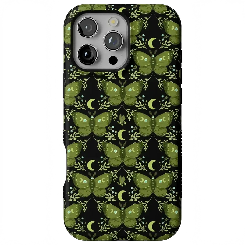 Mystic Moths | Green Twilight Case Phone Case get.casely 