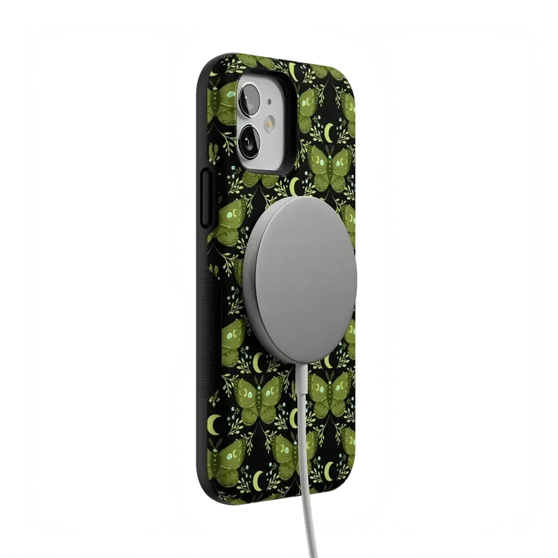 Mystic Moths | Green Twilight Case Phone Case get.casely 