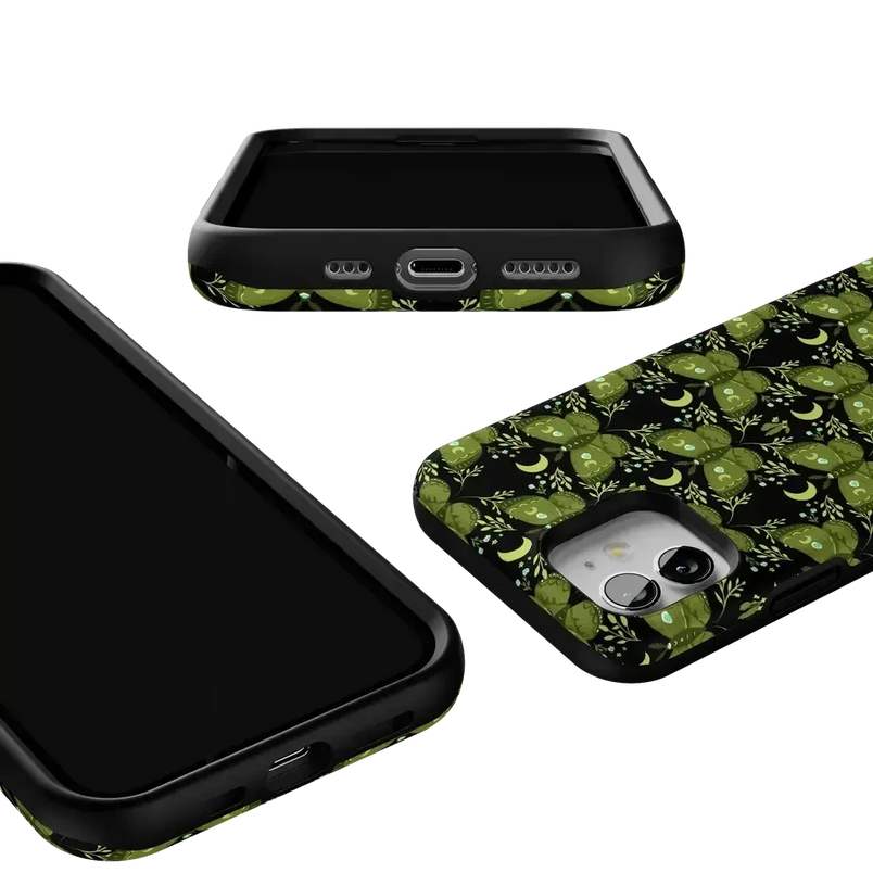 Mystic Moths | Green Twilight Case Phone Case get.casely 
