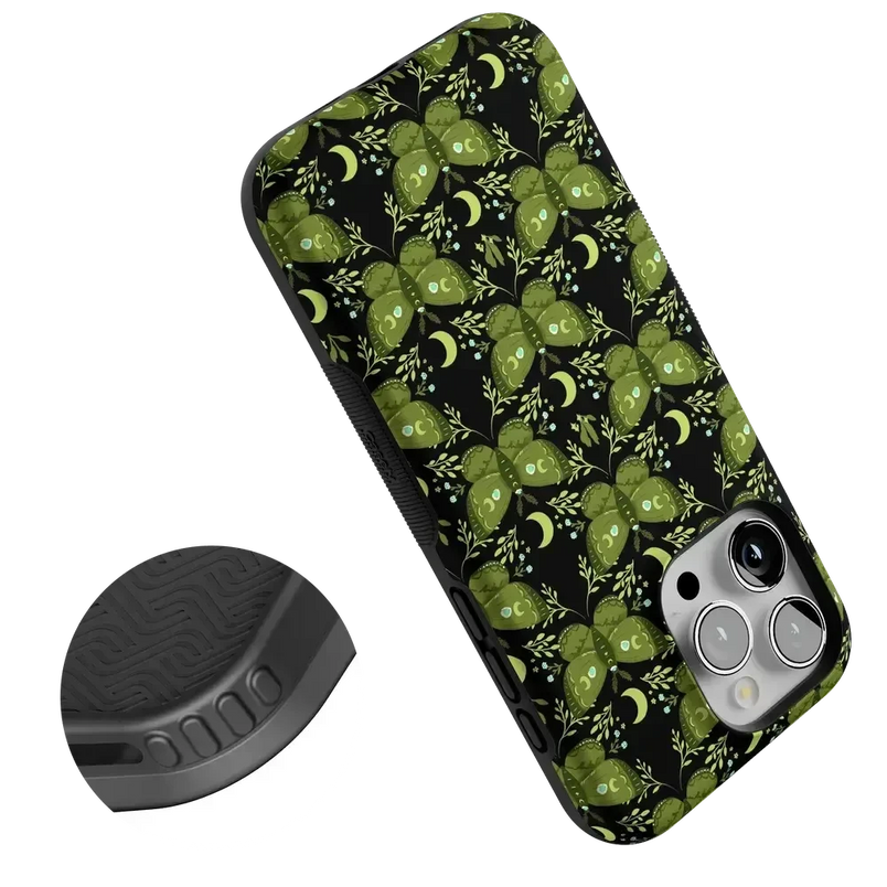 Mystic Moths | Green Twilight Case Phone Case get.casely 