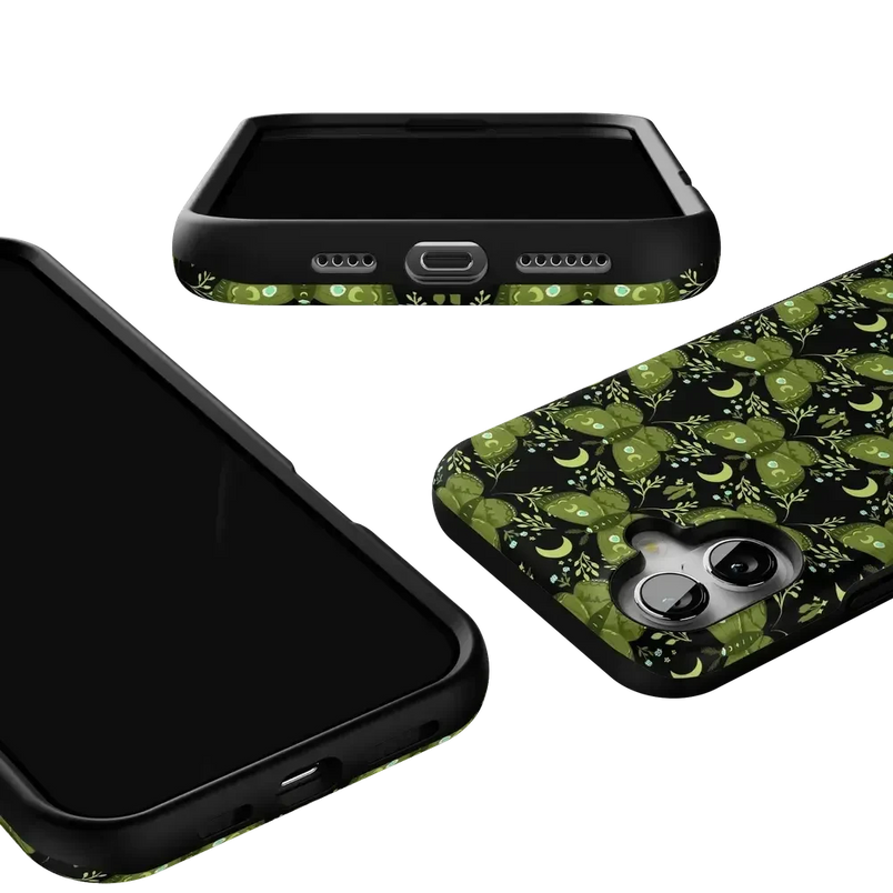 Mystic Moths | Green Twilight Case Phone Case get.casely 