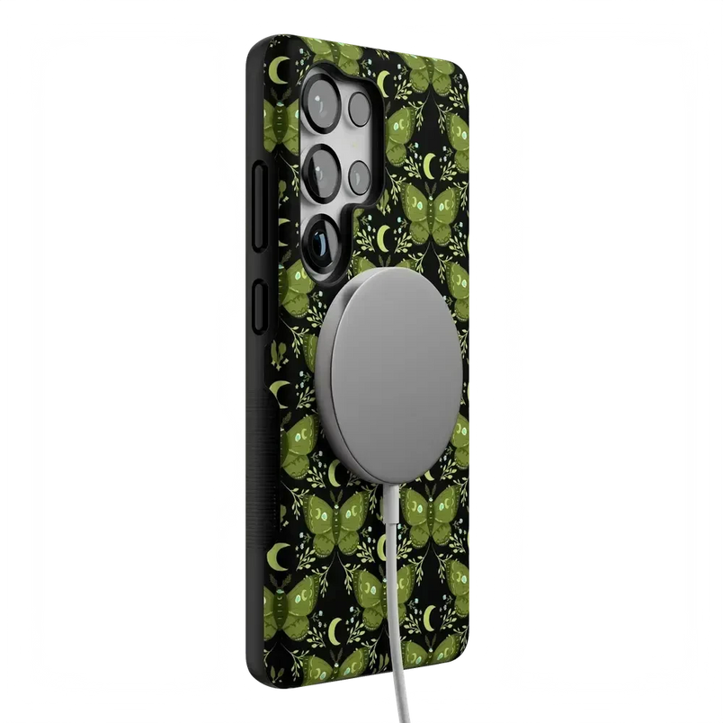 Mystic Moths | Green Twilight Case Phone Case get.casely 